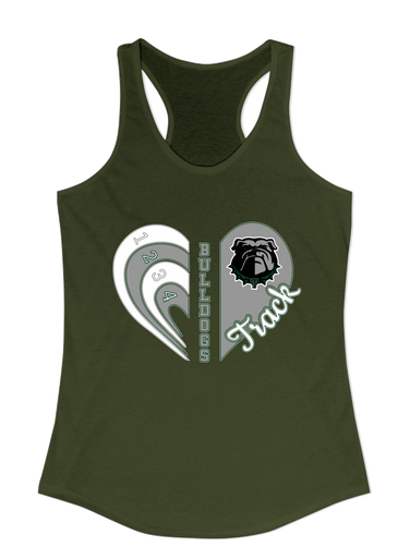 Trimble Bulldogs Heart Track Women's Tank Top