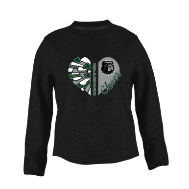 Trimble Bulldogs Heart Cheer Women's Sweatshirt