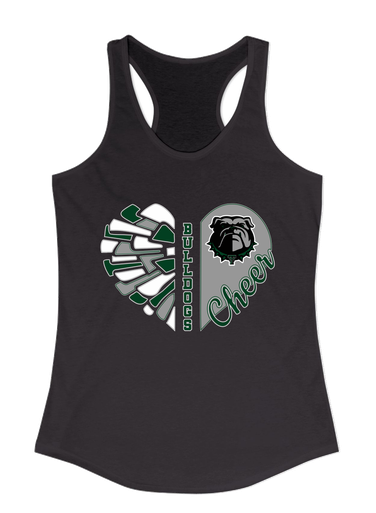 Trimble Bulldogs Heart Cheer Women's Tank Top