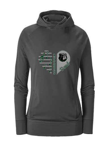 Trimble Bulldogs Heart Band Women's Hoodie