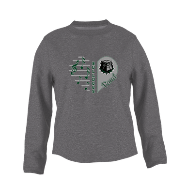 Trimble Bulldogs Heart Band Women's Sweatshirt