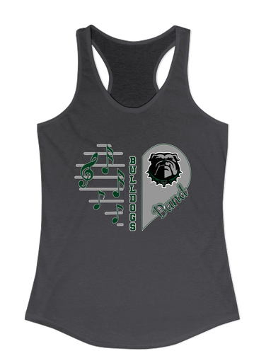 Trimble Bulldogs Heart Band Women's Tank Top