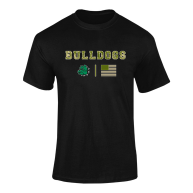 Trimble Bulldogs Mascot Camo Flag Men's SS T-Shirt