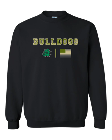 Trimble Bulldogs Mascot Camo Flag Men's Sweatshirt
