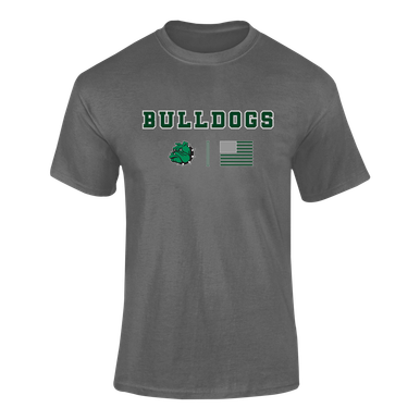 Trimble Bulldogs Mascot Team Colors Flag Men's Premium SS T-Shirt