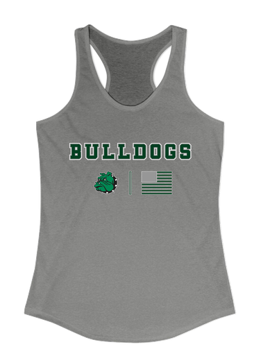 Trimble Bulldogs Mascot Team Colors Flag Women's Tank Top