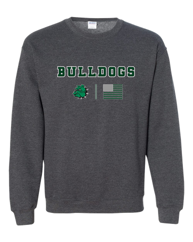 Trimble Bulldogs Mascot Team Colors Flag Men's Sweatshirt