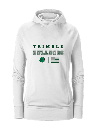Trimble Bulldogs Mascot Spirit Flag Women's Hoodie