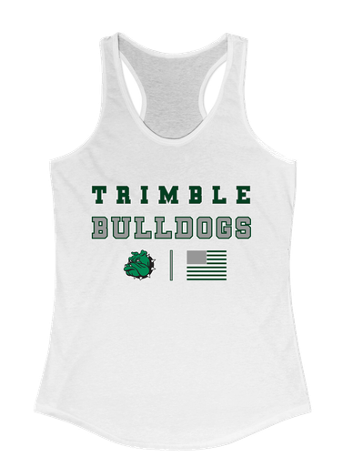 Trimble Bulldogs Mascot Spirit Flag Women's Tank Top