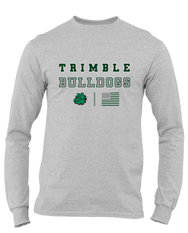 Trimble Bulldogs Mascot Spirit Flag Men's Premium LS T-Shirt