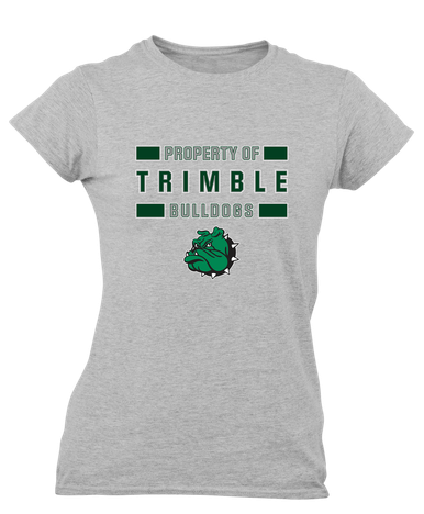 Trimble Bulldogs Mascot Property Of Women's Premium SS T-Shirt
