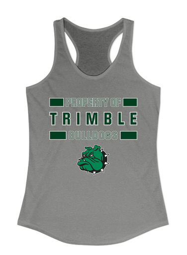 Trimble Bulldogs Mascot Property Of Women's Tank Top