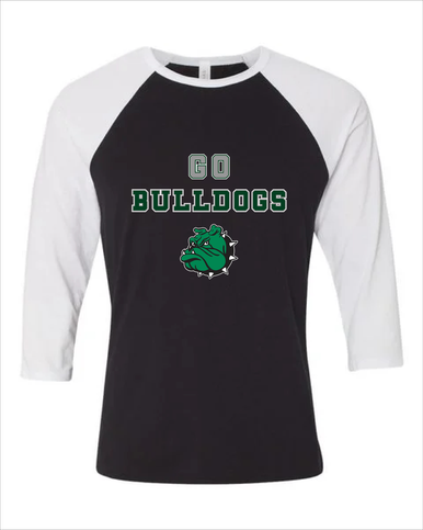 Trimble Bulldogs Mascot Go Team Women's Baseball T-Shirt