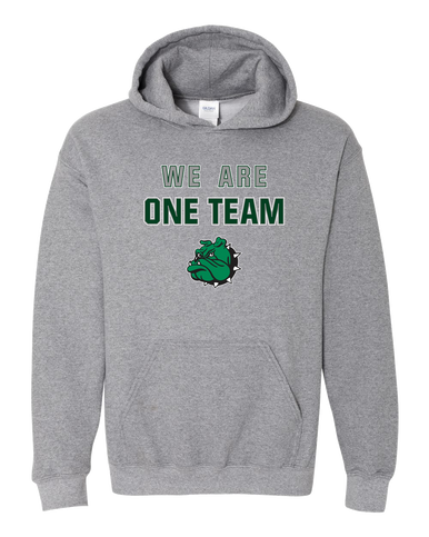 Trimble Bulldogs Mascot We Are One Team Men's Hoodie