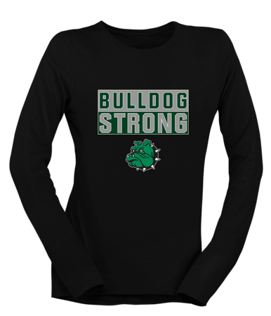 Trimble Bulldogs Mascot Strong #1 Women's LS T-Shirt