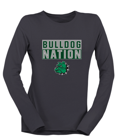 Trimble Bulldogs Mascot Nation #1 Women's LS T-Shirt