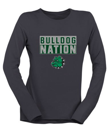 Trimble Bulldogs Mascot Nation #1 Women's Premium LS T-Shirt