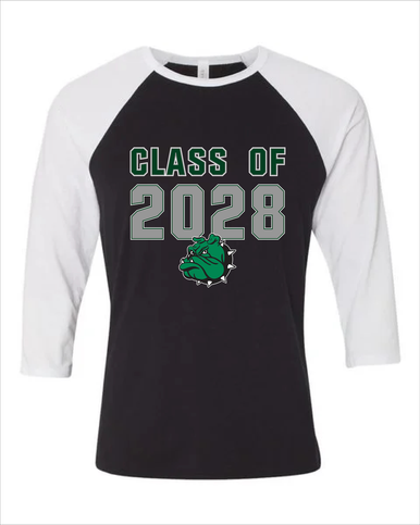 Trimble Bulldogs Mascot Class of 2028 Men's Baseball T-Shirt