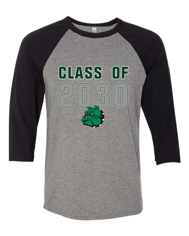 Trimble Bulldogs Mascot Class of 2030 Men's Baseball T-Shirt
