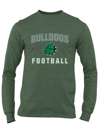 Trimble Bulldogs Mascot Football #1 Men's Premium LS T-Shirt