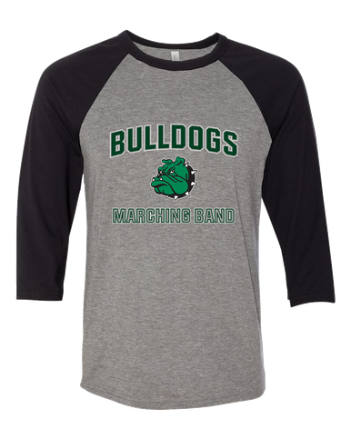 Trimble Bulldogs Mascot Marching Band Men's Baseball T-Shirt