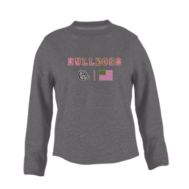 Fayetteville Bulldogs Pink Camo Flag Women's Sweatshirt