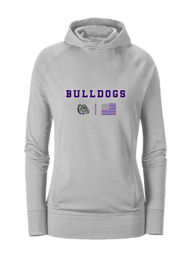 Fayetteville Bulldogs Team Colors Flag Women's Hoodie