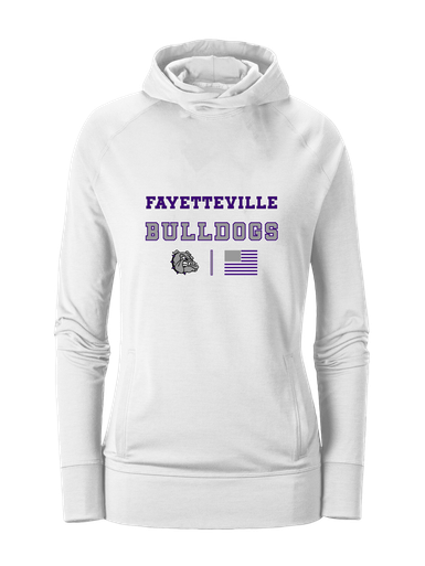 Fayetteville Bulldogs Spirit Flag Women's Hoodie
