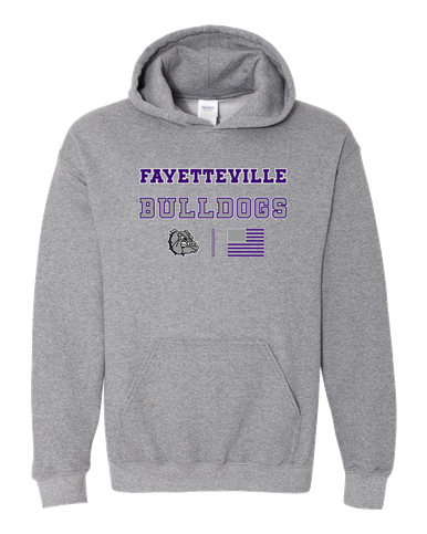 Fayetteville Bulldogs Spirit Flag Men's Hoodie