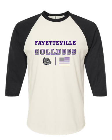 Fayetteville Bulldogs Spirit Flag Women's Baseball T-Shirt
