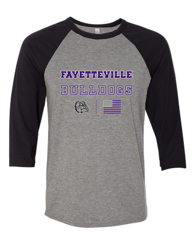Fayetteville Bulldogs Spirit Flag Men's Baseball T-Shirt