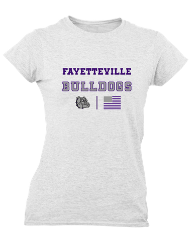 Fayetteville Bulldogs Spirit Flag Women's Premium SS T-Shirt