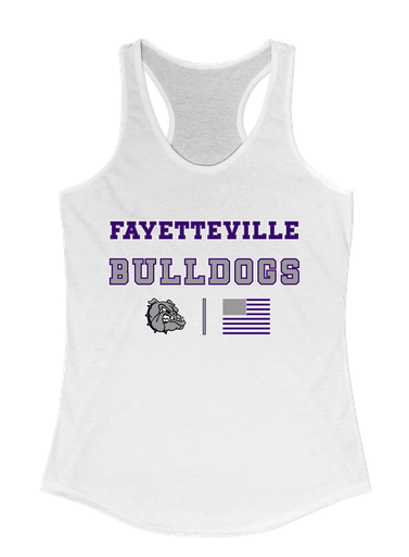 Fayetteville Bulldogs Spirit Flag Women's Tank Top