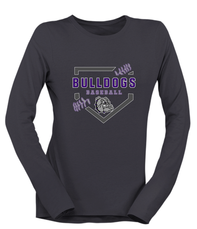 Fayetteville Bulldogs Baseball #2 Women's Premium LS T-Shirt