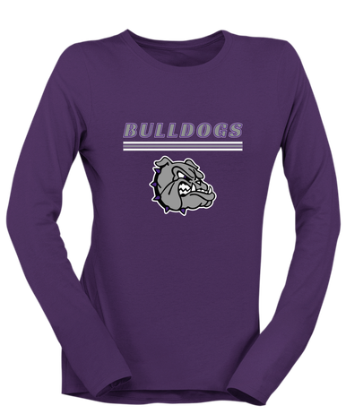 Fayetteville Bulldogs Mascot #8 Women's LS T-Shirt