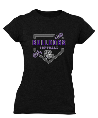 Fayetteville Bulldogs Softball #2 Women's Premium SS T-Shirt