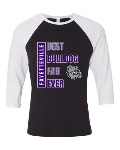 Fayetteville Bulldogs Best Bulldog Fan Women's Baseball T-Shirt