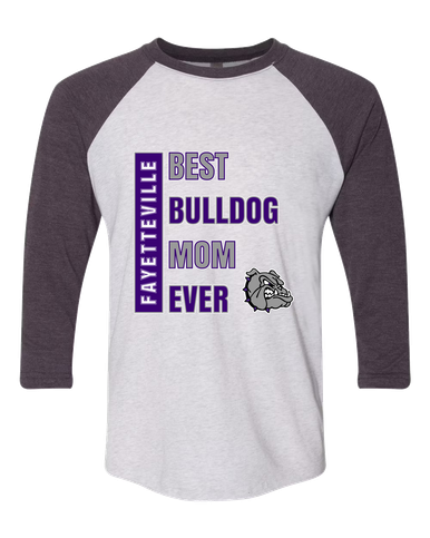 Fayetteville Bulldogs Best Bulldog Mom Women's Baseball T-Shirt