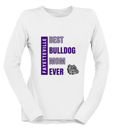 Fayetteville Bulldogs Best Bulldog Mom Women's LS T-Shirt