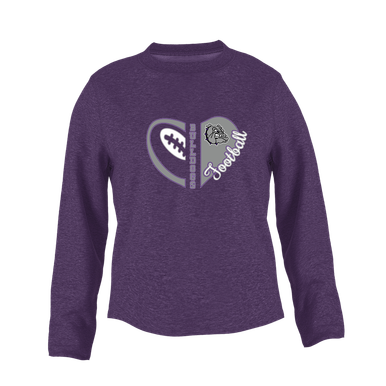 Fayetteville Bulldogs Heart Football Women's Sweatshirt