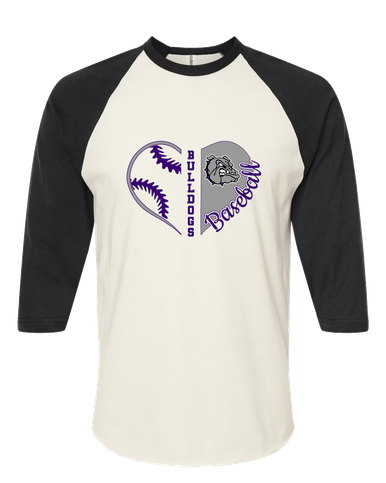 Fayetteville Bulldogs Heart Baseball Women's Baseball T-Shirt