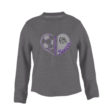 Fayetteville Bulldogs Heart Soccer Women's Sweatshirt