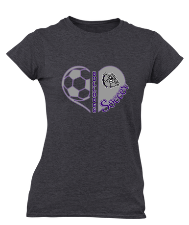 Fayetteville Bulldogs Heart Soccer Women's SS T-Shirt