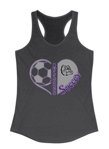 Fayetteville Bulldogs Heart Soccer Women's Tank Top