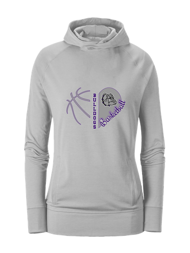 Fayetteville Bulldogs Heart Basketball Women's Hoodie