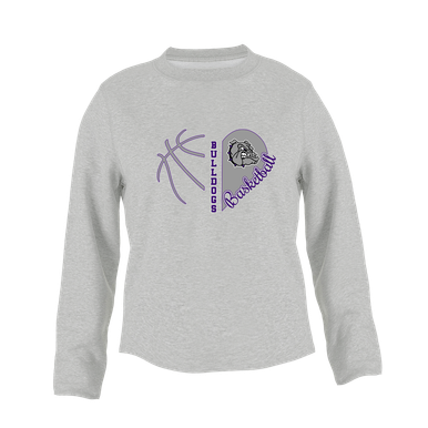Fayetteville Bulldogs Heart Basketball Women's Sweatshirt