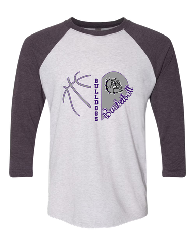 Fayetteville Bulldogs Heart Basketball Women's Baseball T-Shirt