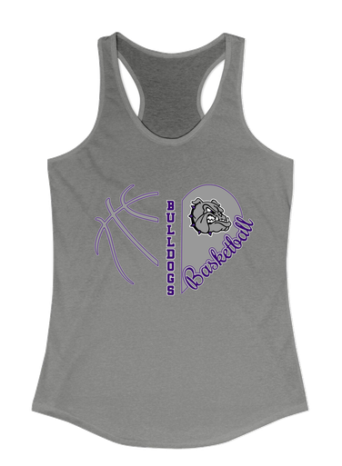 Fayetteville Bulldogs Heart Basketball Women's Tank Top