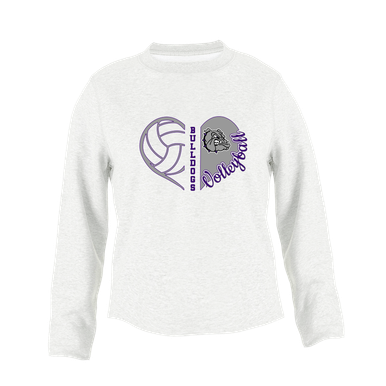 Fayetteville Bulldogs Heart Volleyball Women's Sweatshirt