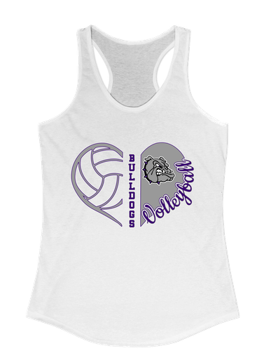 Fayetteville Bulldogs Heart Volleyball Women's Tank Top
